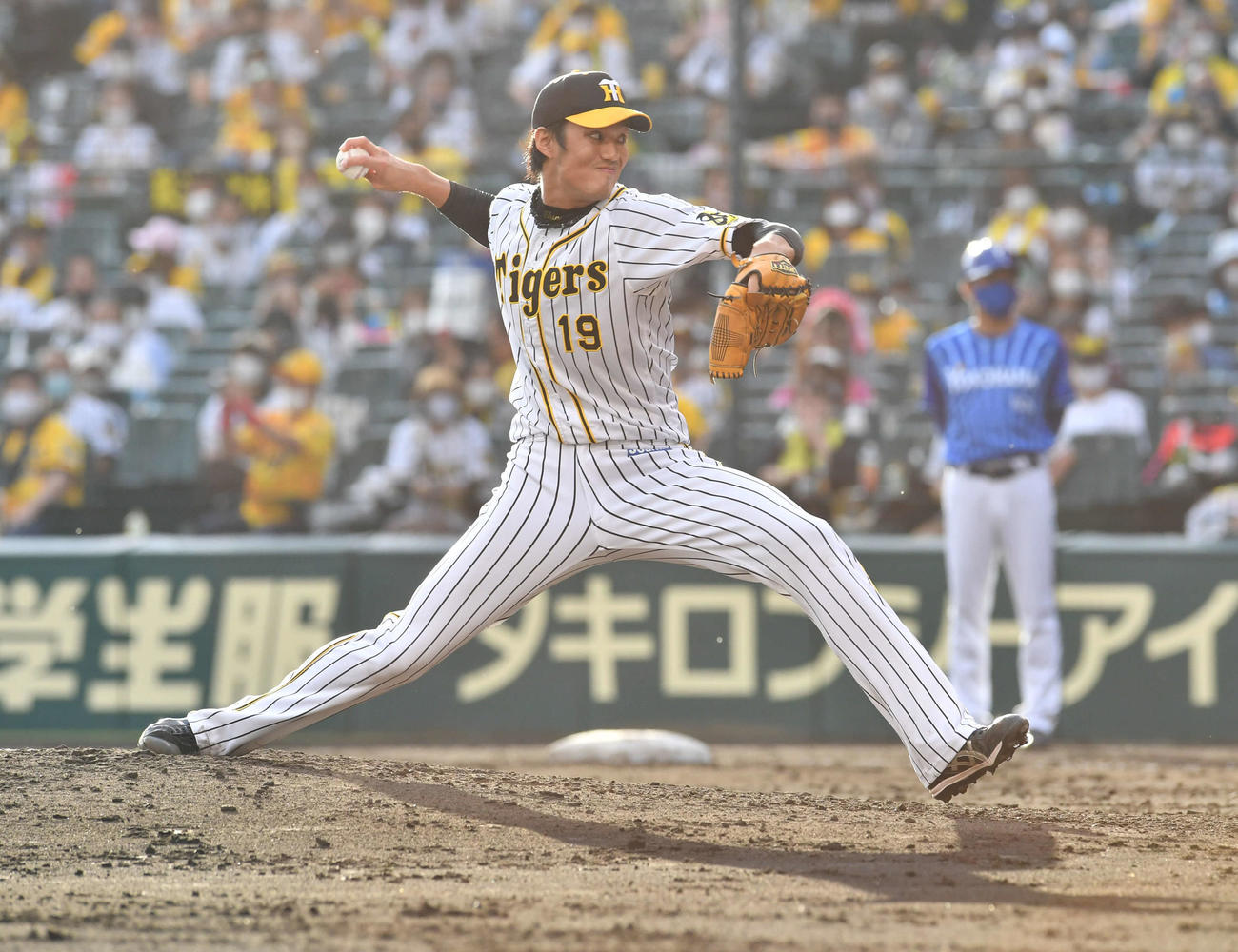 阪神対DeNA20回戦　8回表、阪神4番手として登板した藤浪晋太郎（撮影・岩下翔太）
