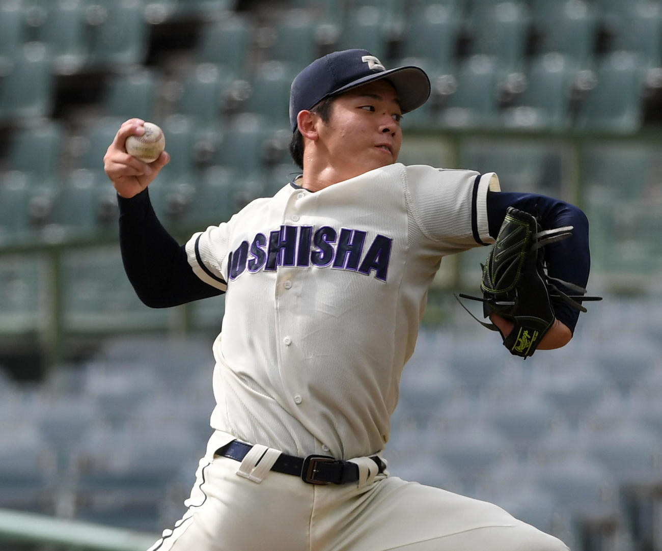 同大対京大　京大を完封した同大・高橋恭（撮影・前岡正明）