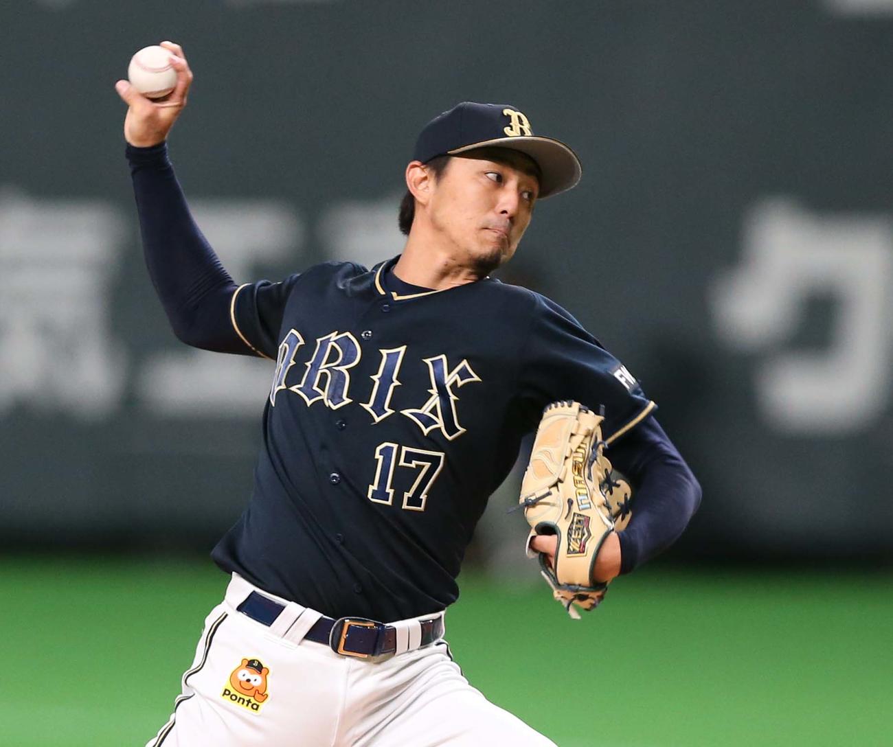日本ハム対オリックス　6回途中で3失点だったオリックス先発の増井（撮影・黒川智章）