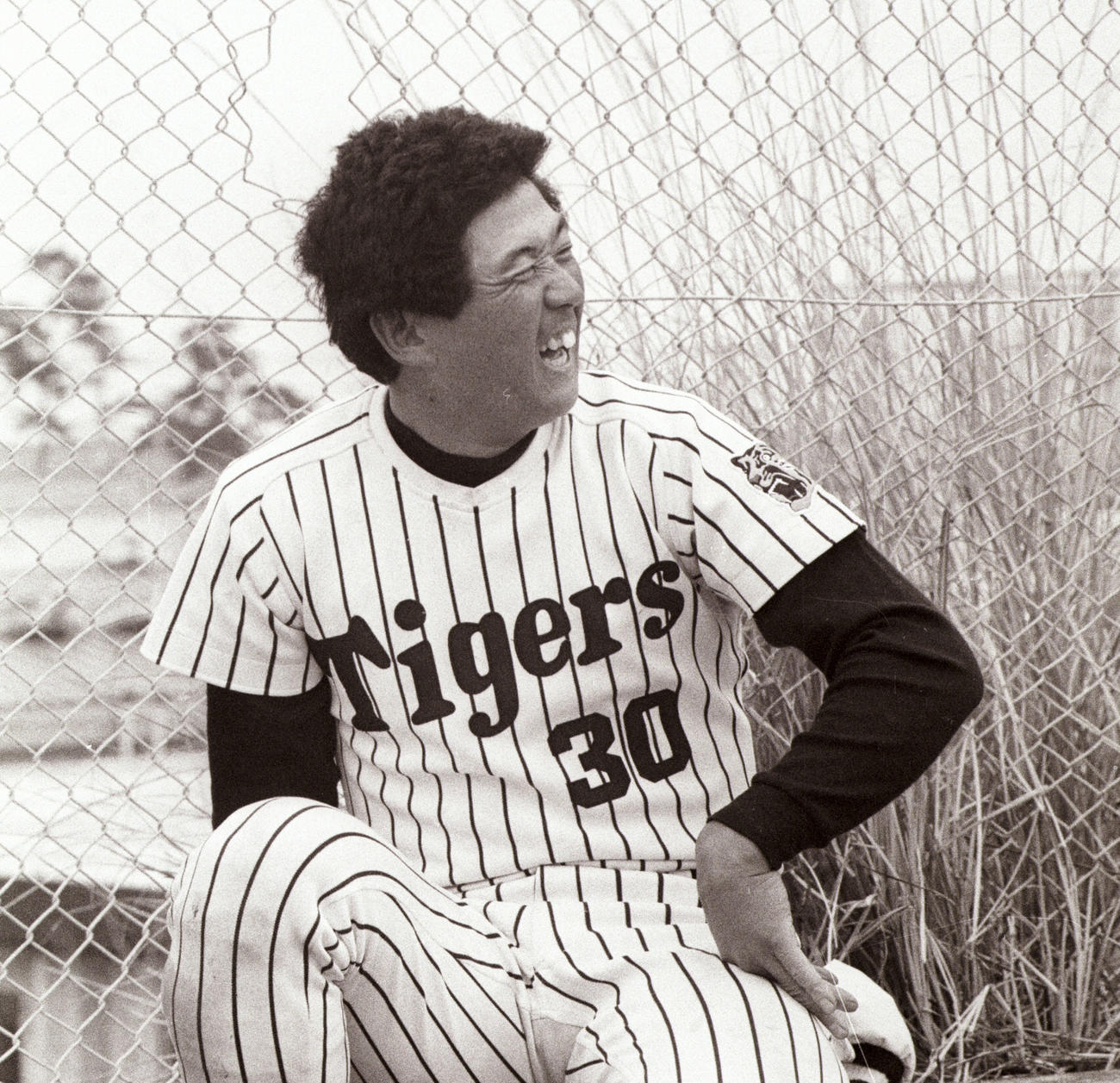 85年3月、阪神安芸春季キャンプで明るい表情の平田勝男