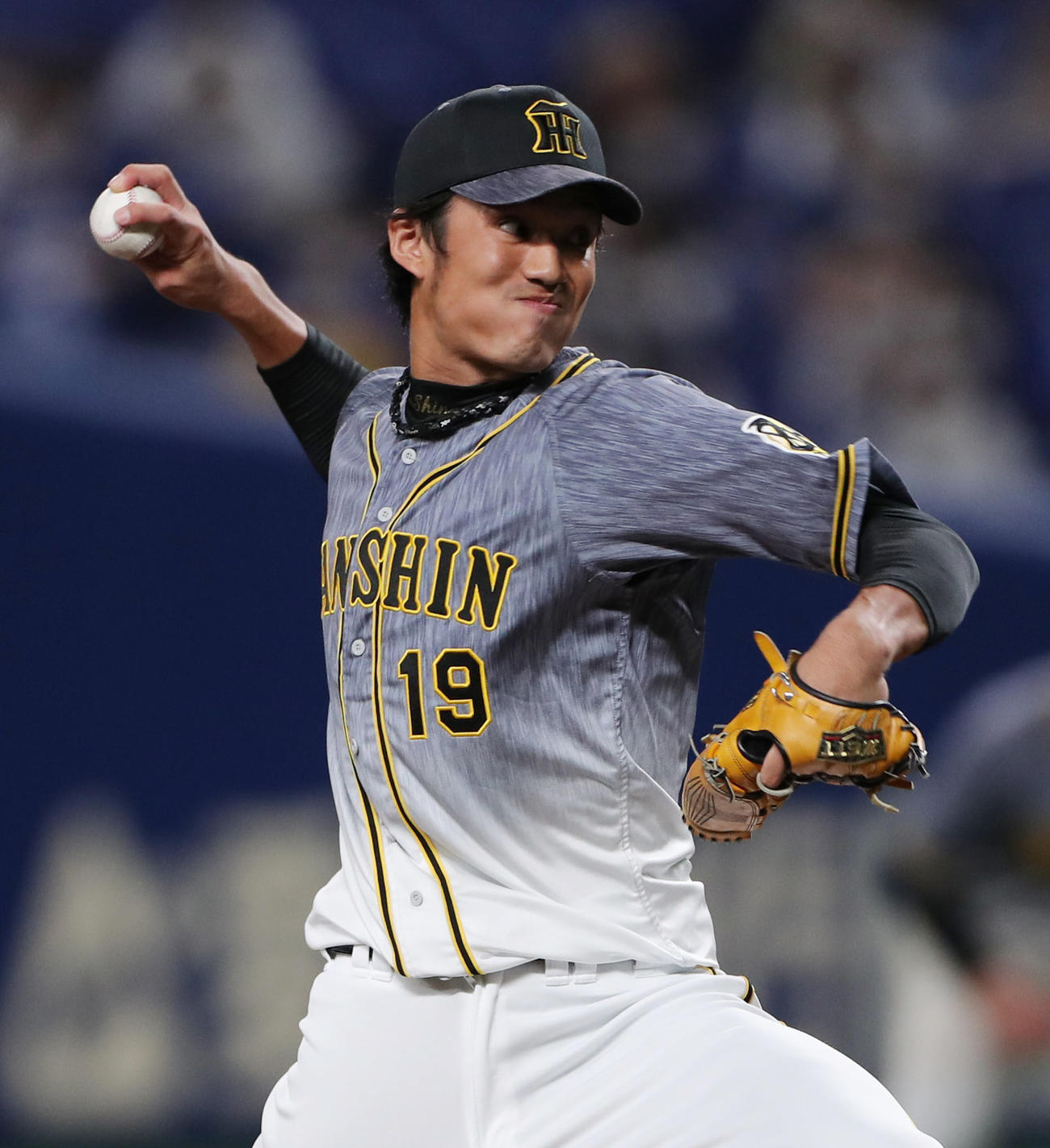 中日対阪神　7回裏、阪神5番手で登板する藤浪（撮影・前田充）