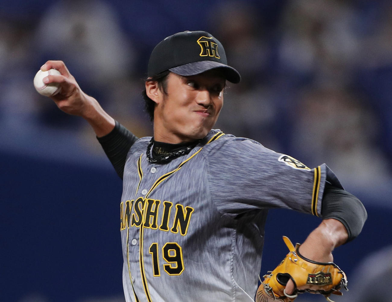 中日対阪神　7回裏、阪神5番手で登板する藤浪（撮影・前田充）