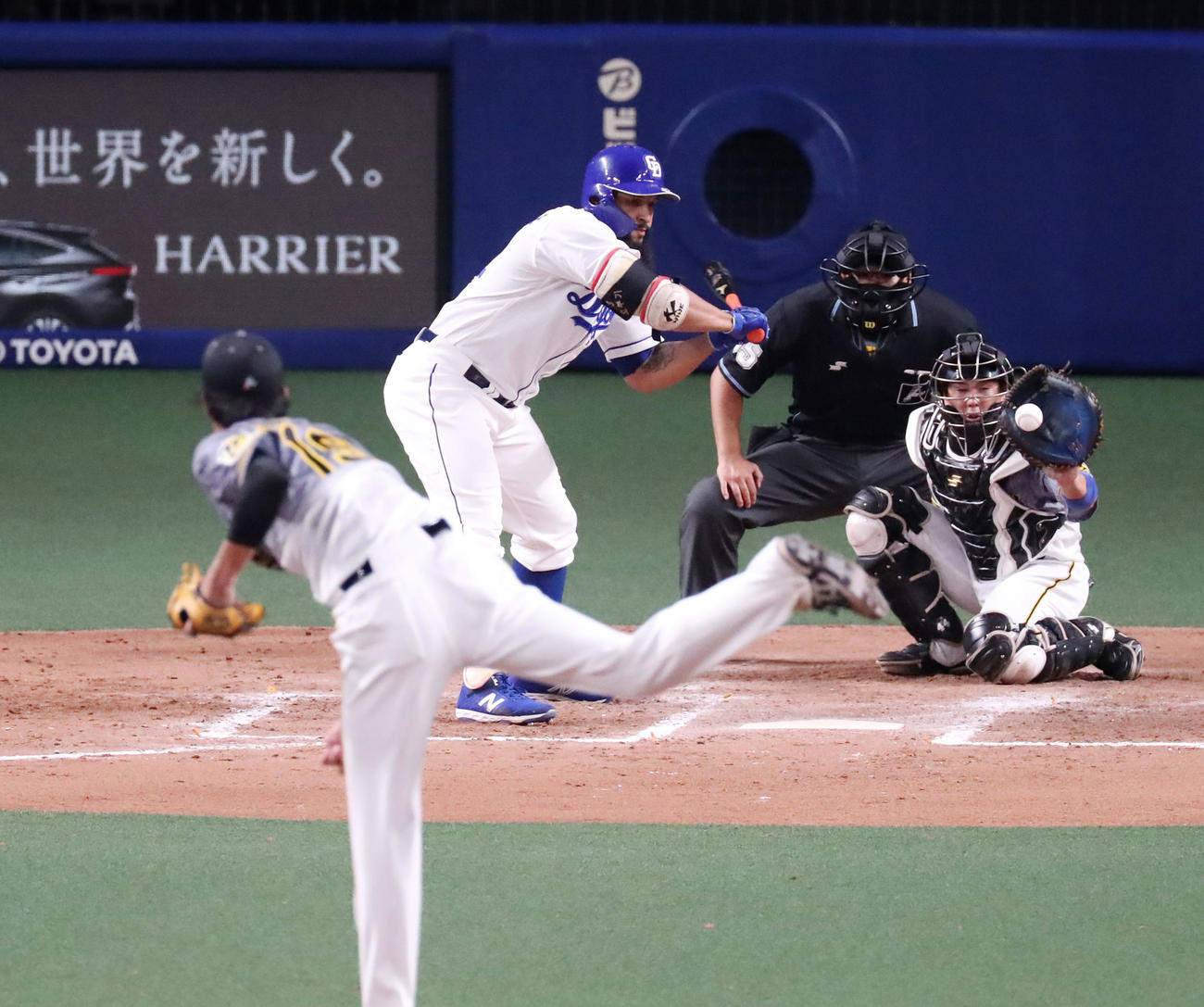 中日対阪神　7回裏中日2死、藤浪はアルモンテに対し球速161キロを記録（撮影・加藤哉）