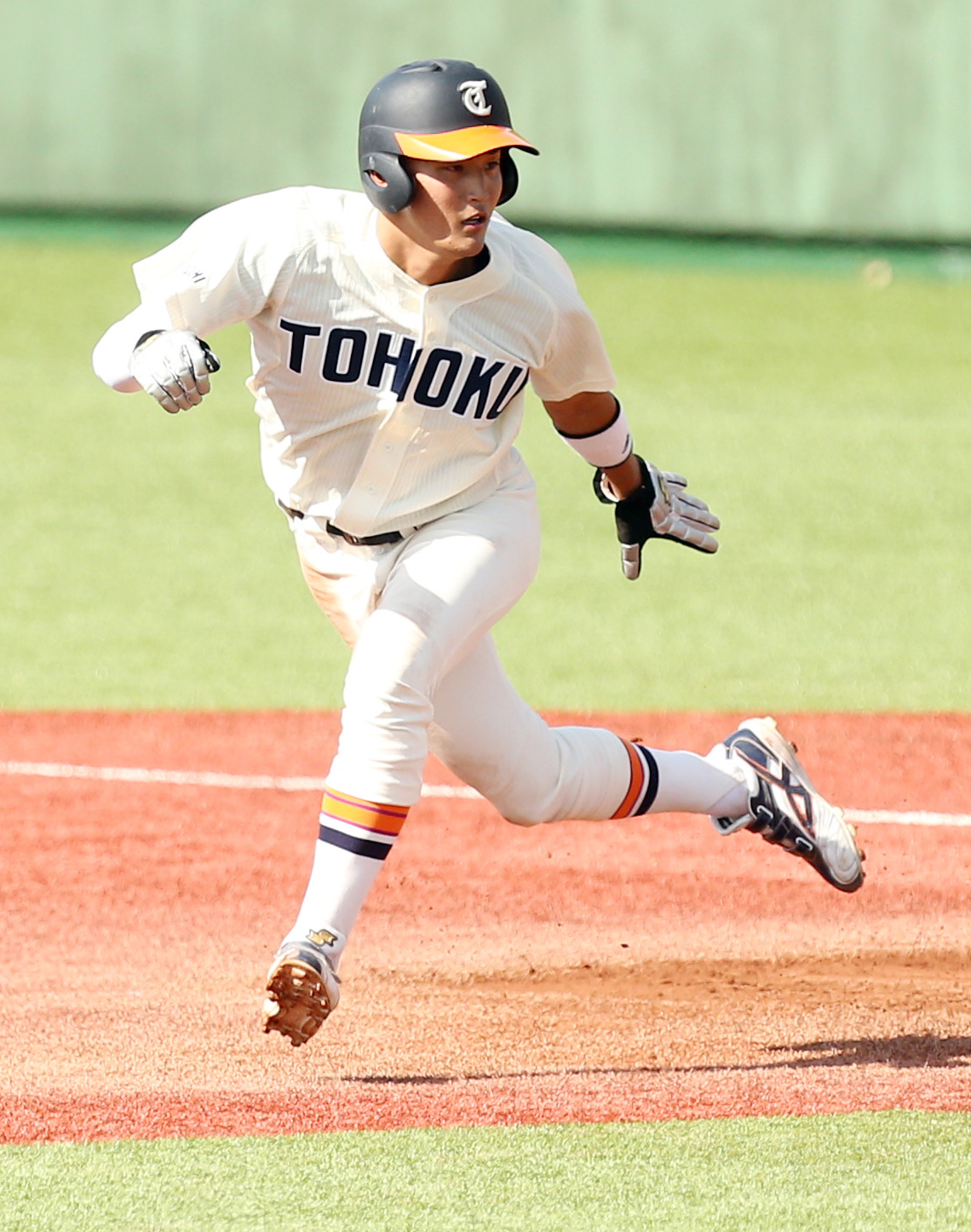 東北学院大対東北福祉大　リードをとる東北福祉大・元山