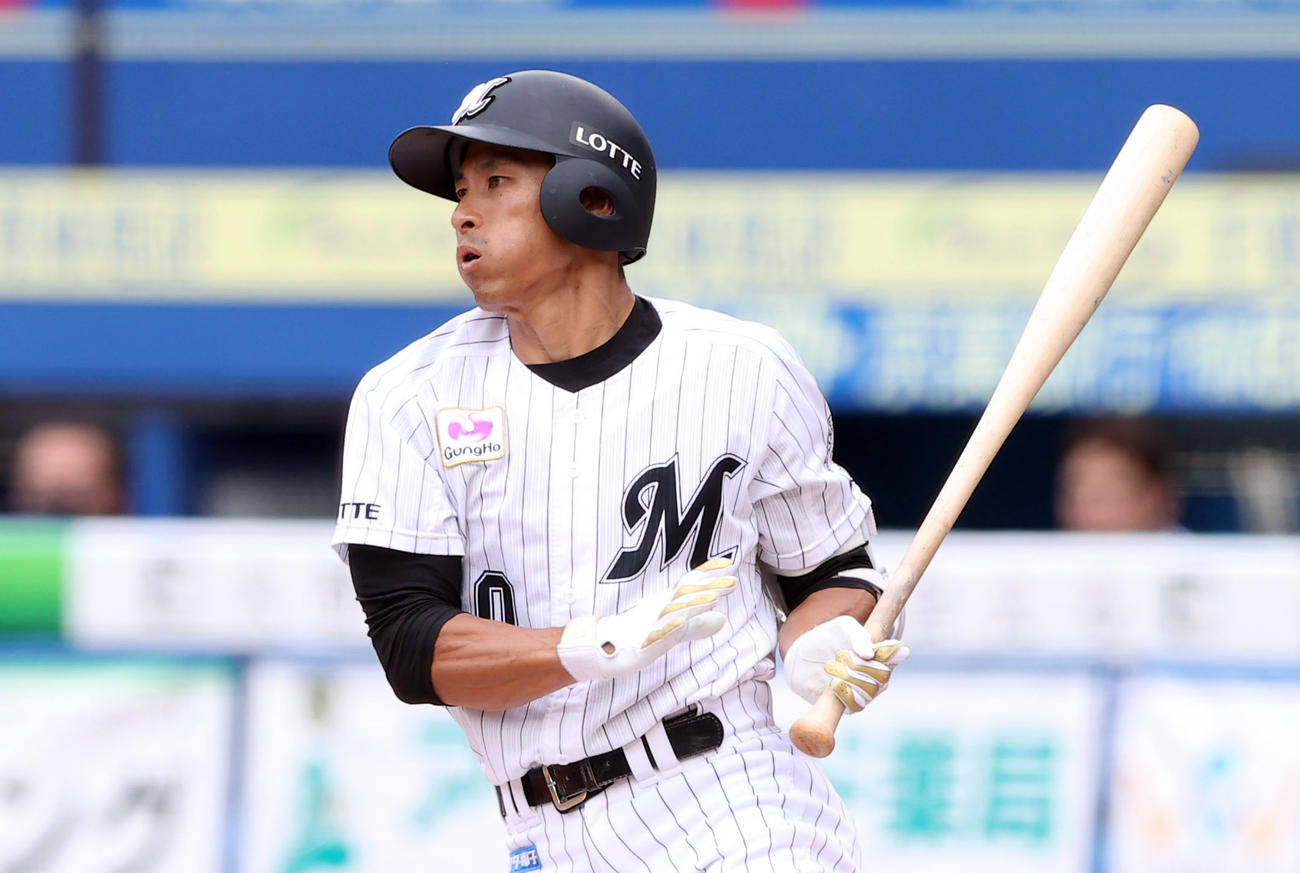 ロッテ荻野貴司（2020年6月28日撮影）