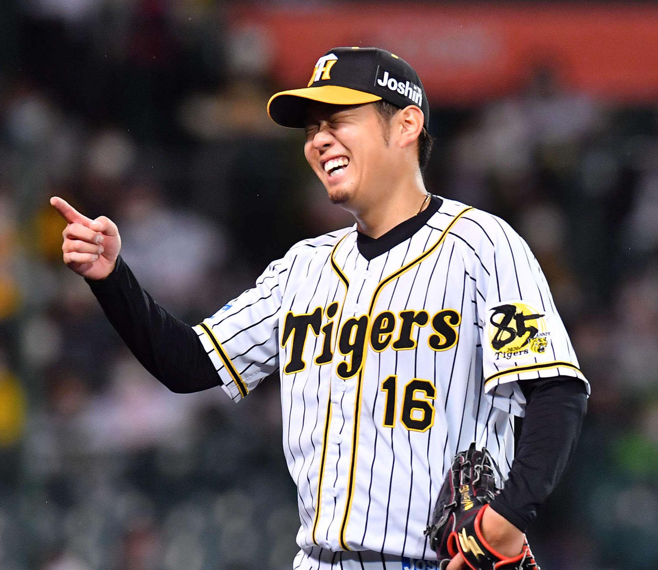 8回無失点で10勝目を挙げた西勇輝（撮影・上田博志）