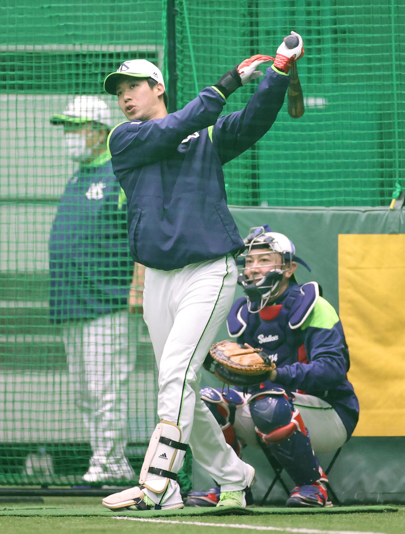 阪神対ヤクルト　打撃練習を行う山田哲人（撮影・清水貴仁）