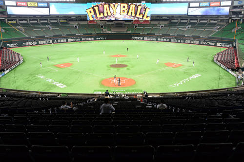 福岡ペイペイドームでの今季初めての練習試合が行われたソフトバンク対オリックス戦（2020年6月9日）