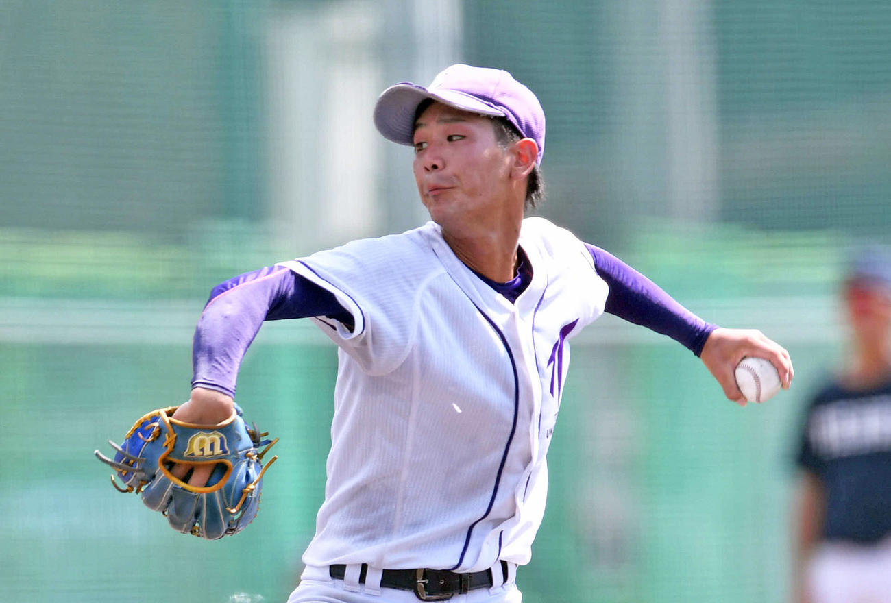 天理大・森浦大輔（2020年8月31日撮影）