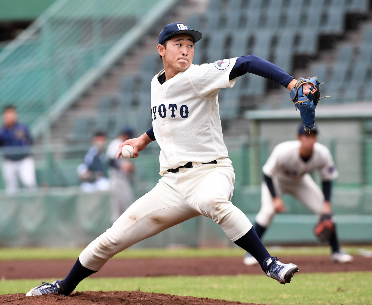 京大先発の池田（撮影・前岡正明）
