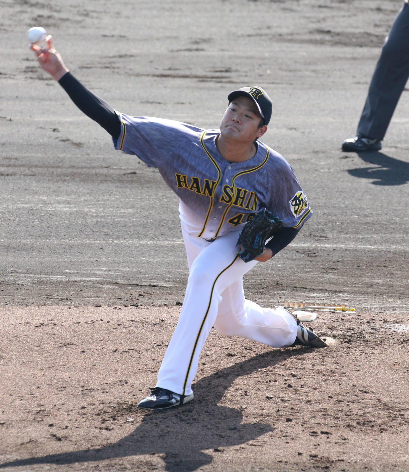 ウエスタン・リーグ　オリックス対阪神　先発し好投する阪神斎藤友貴哉（撮影・渦原淳）