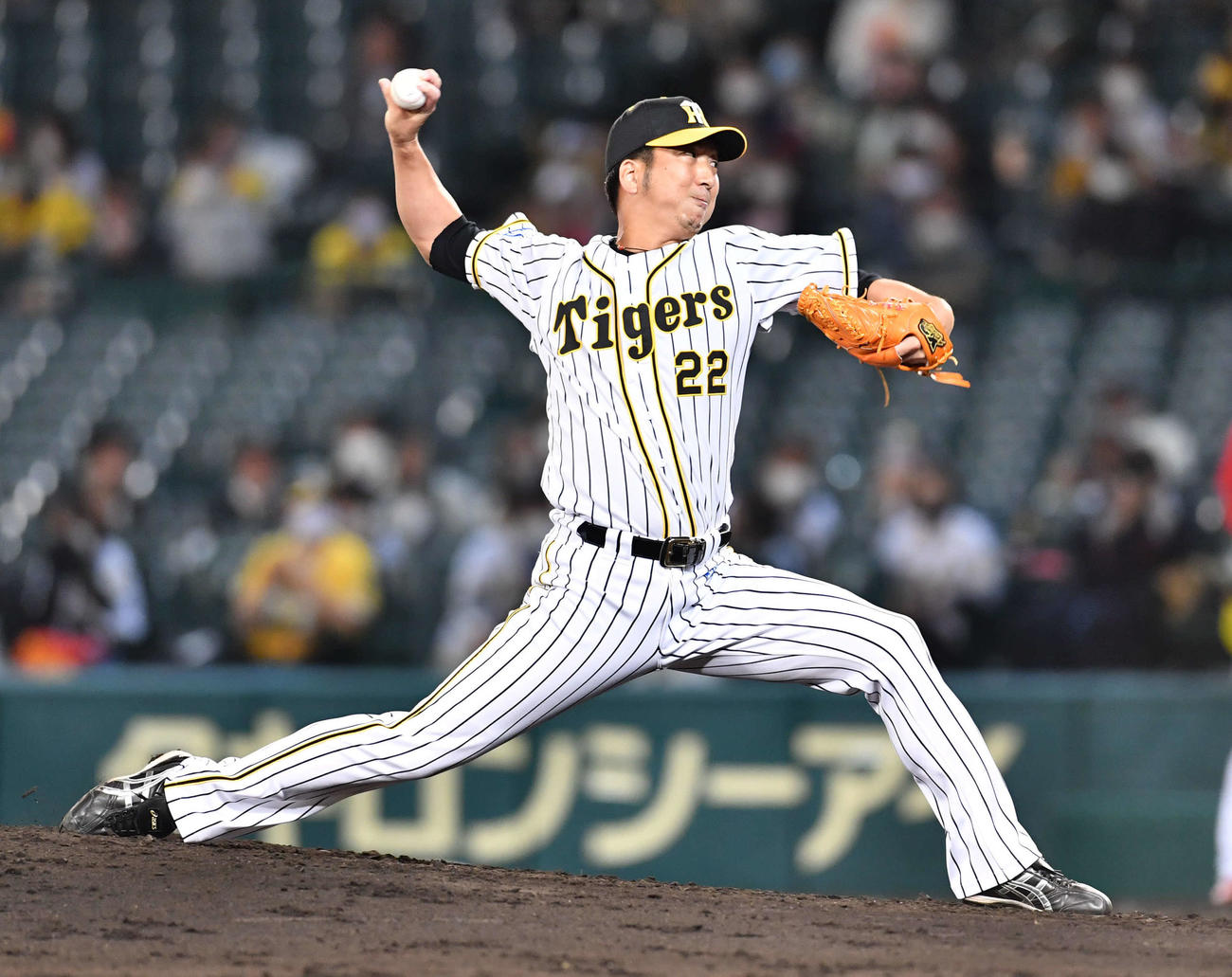 阪神対広島21回戦　6回表、阪神3番手として登板した藤川球児（撮影・岩下翔太）