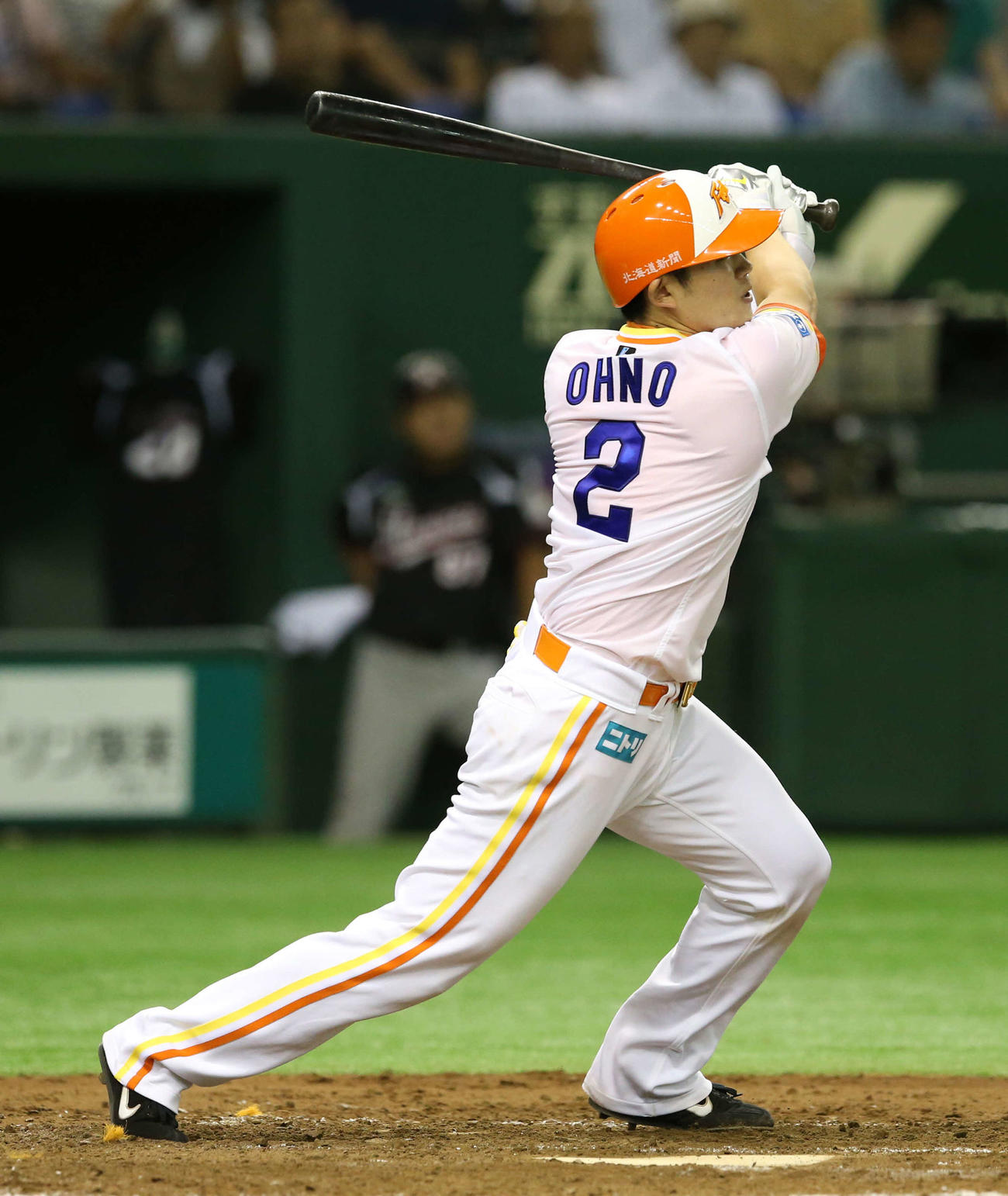 14年8月、大野奨太の打撃フォーム