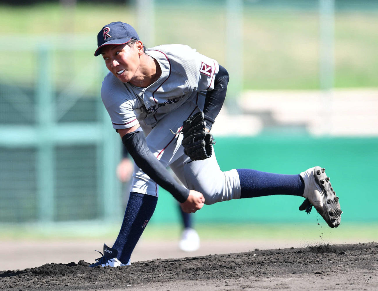 関学大戦に先発した立命大・有村大誠（20年9月5日撮影）