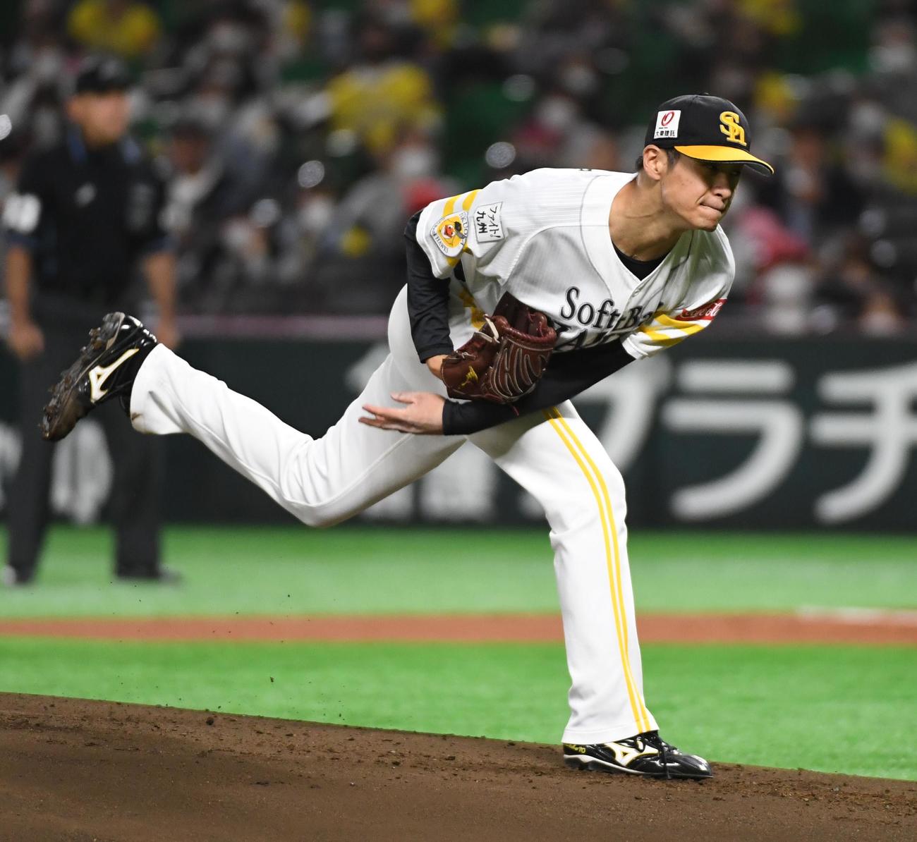 先発の大竹耕太郎（撮影・今浪浩三）