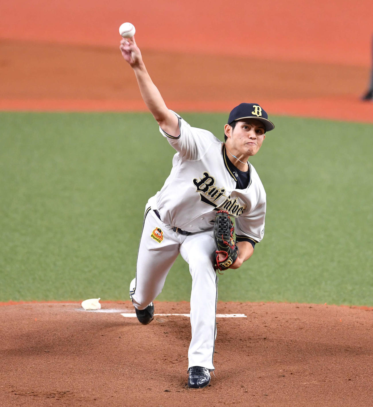 オリックス対ロッテ23回戦　オリックス先発の張奕（撮影・岩下翔太）