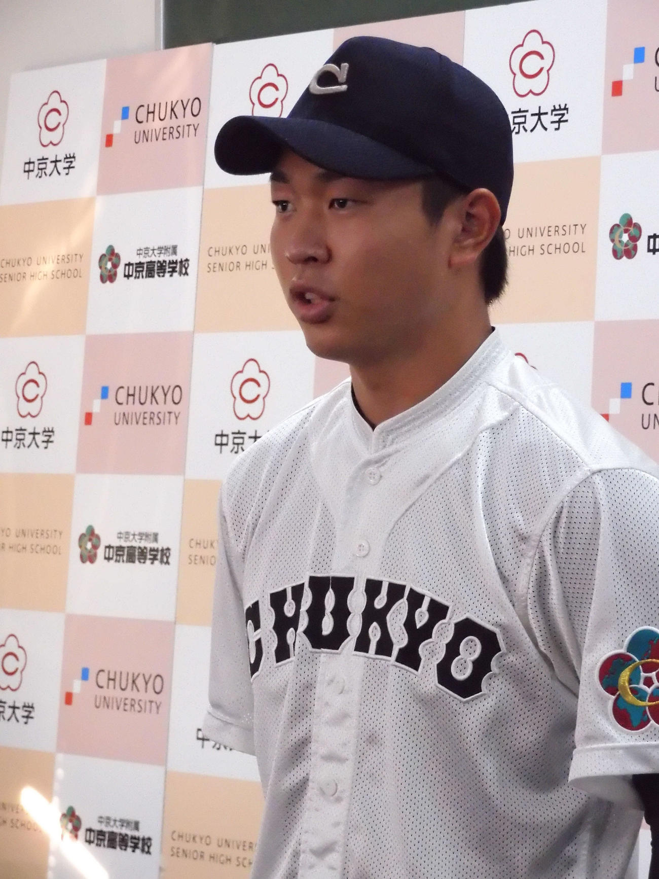 ドラフトを前に思いを語った中京大中京の高橋宏斗投手（2020年10月21日撮影）