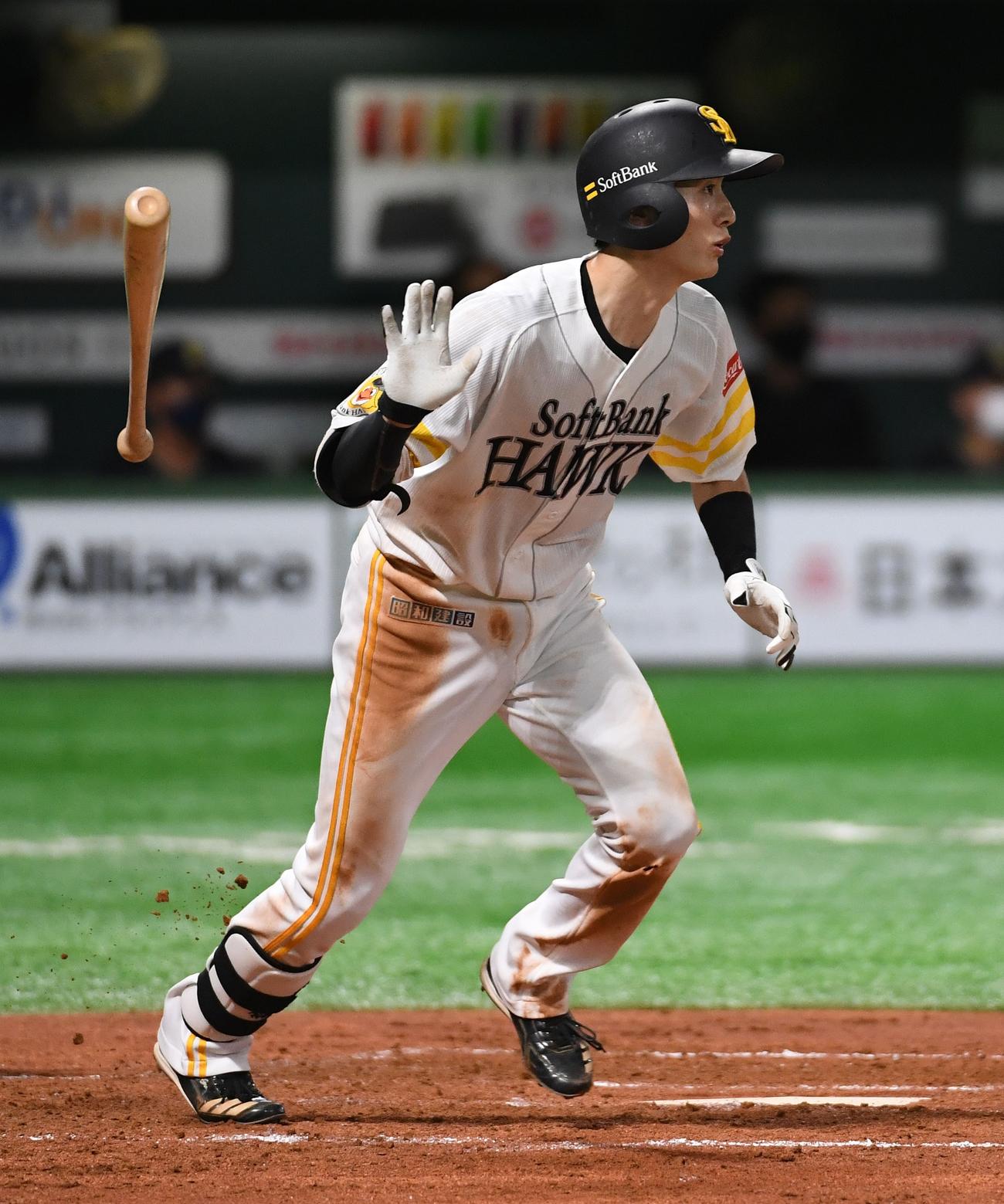ソフトバンク周東佑京（2020年8月13日撮影）