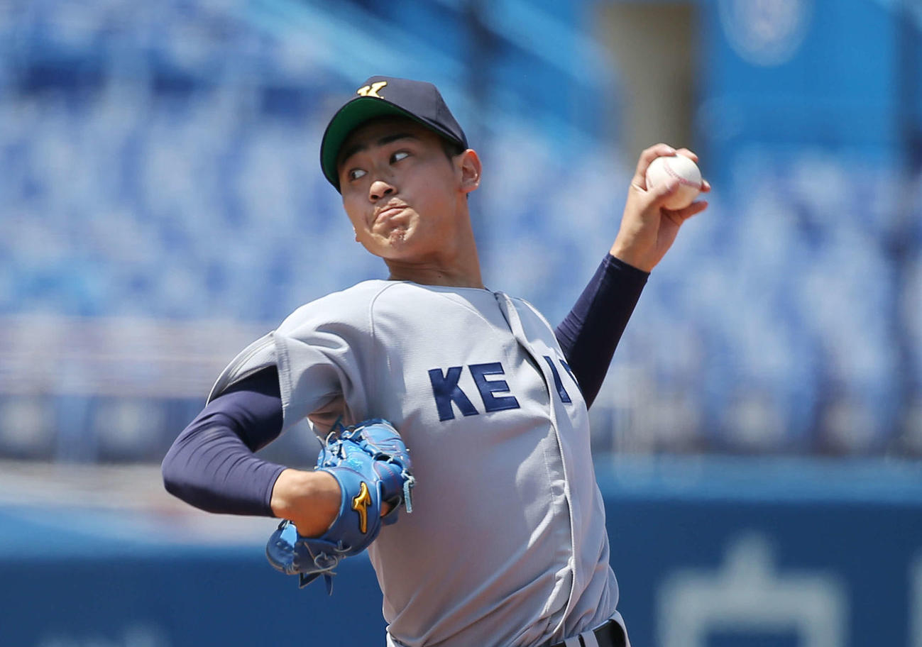 慶大・佐藤宏樹（2019年5月5日撮影）