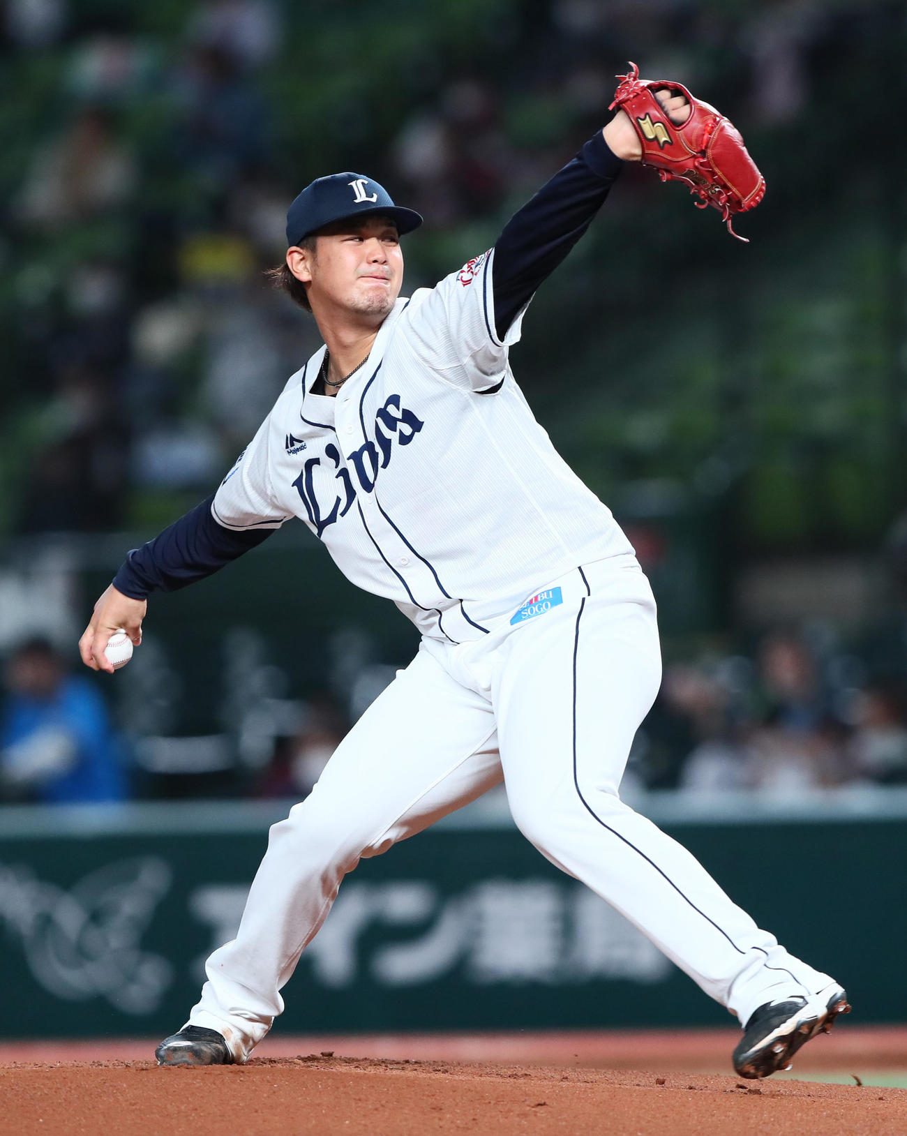 西武対楽天　西武先発の高橋光（撮影・足立雅史）
