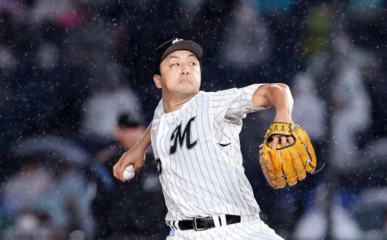 ロッテ沢村拓一（2020年10月7日撮影）