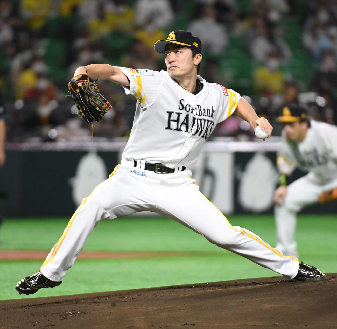 ソフトバンク対ロッテ　ソフトバンク先発の和田（撮影・今浪浩三）