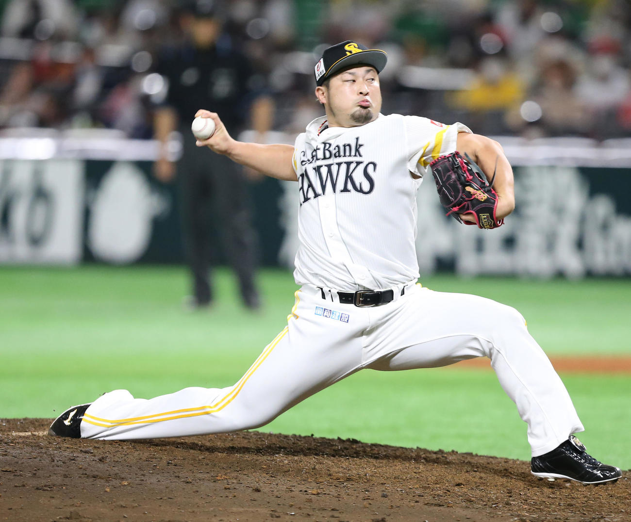 ソフトバンク対ロッテ　最終回を締めた森（撮影・菊川光一）