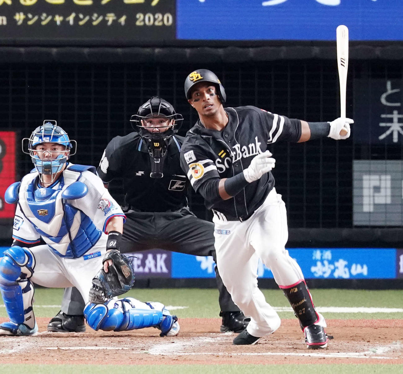 最も多く4番に座ったソフトバンク・グラシアル（20年10月6日撮影）