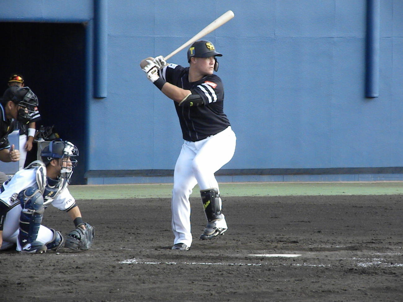 オリックス戦の4回、打席に入ったソフトバンクのリチャード（撮影・松本航）