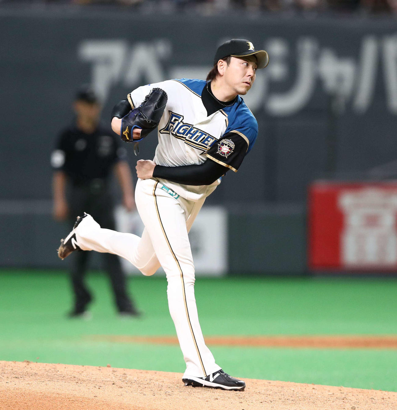 日本ハム対オリックス　9回に登板の宮西（撮影・黒川智章）