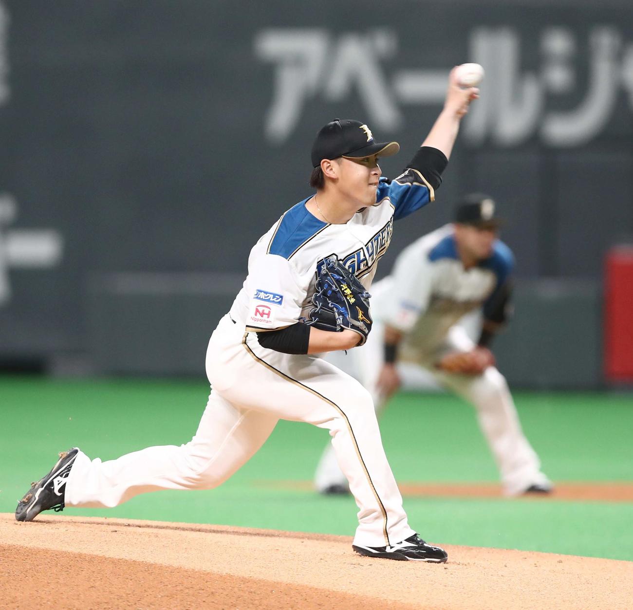 日本ハム対オリックス　日本ハム先発の河野（撮影・黒川智章）