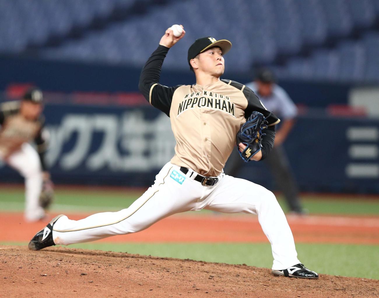 日本ハム生田目翼（2020年7月8日撮影）