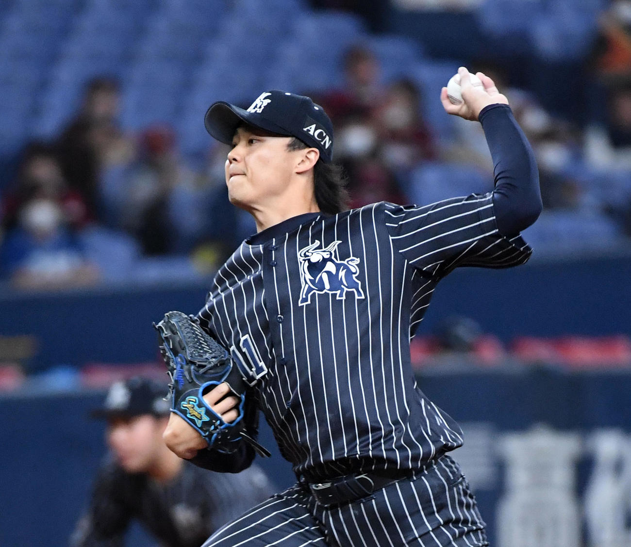オリックス対楽天　オリックス先発の山崎福（撮影・前岡正明）