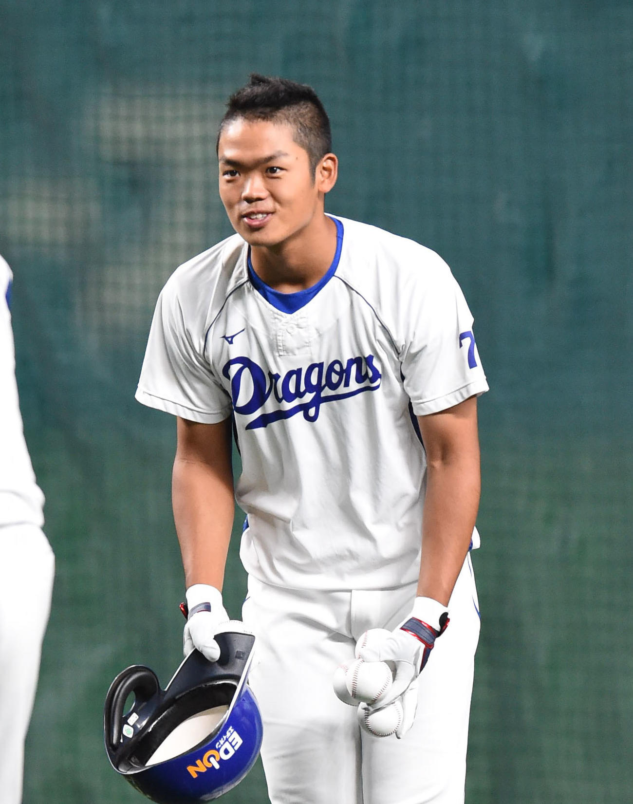 中日対DeNA　1軍に合流し試合前練習を行う根尾昂（撮影・森本幸一）