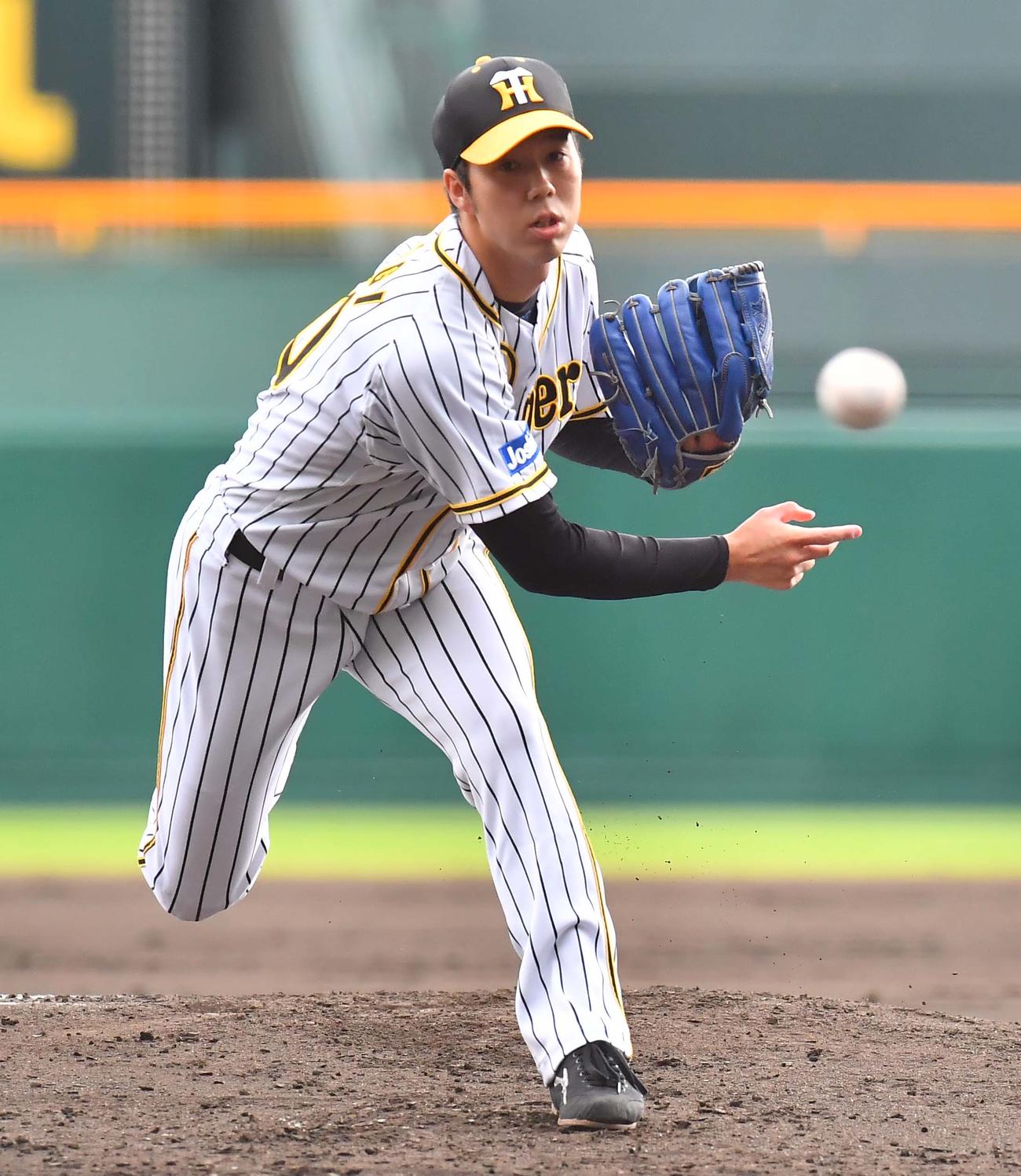 阪神対ヤクルト　阪神先発の青柳晃洋（撮影・上田博志）