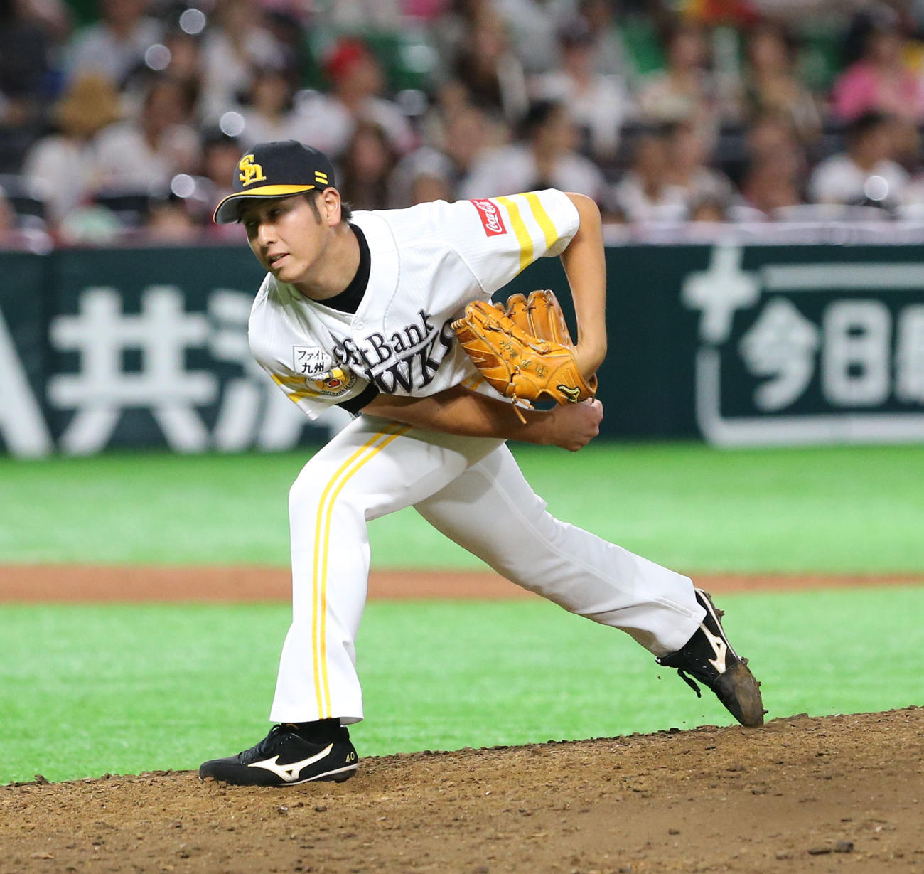 ソフトバンク小沢怜史（2017年8月24日撮影）