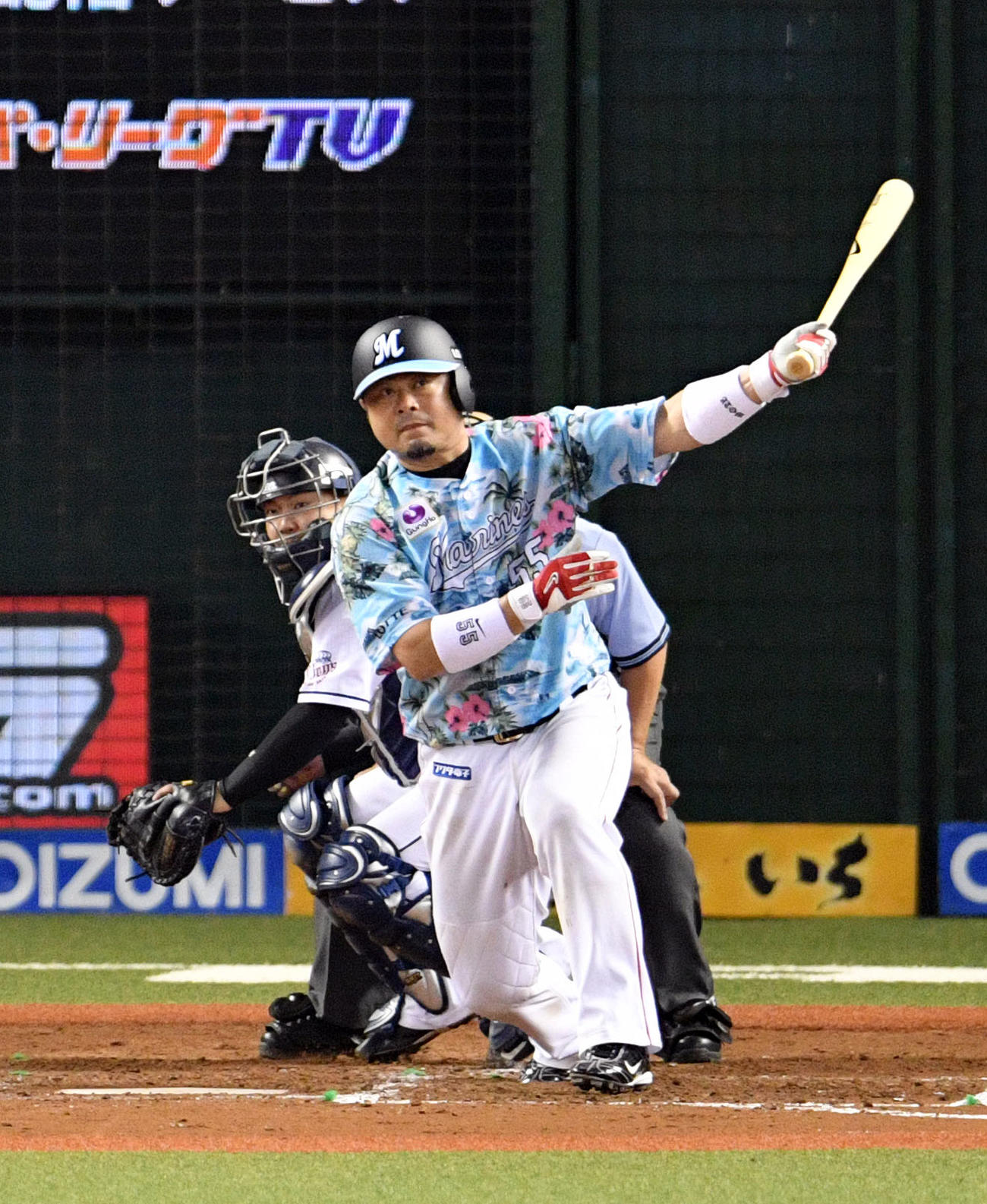 ロッテ細川亨（2019年7月16日撮影）