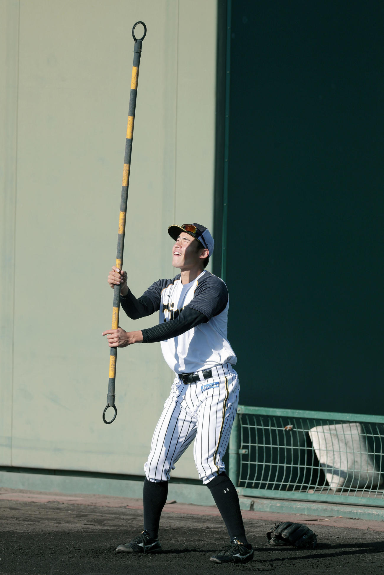 早出練習を行う阪神遠藤成（撮影・前田充）