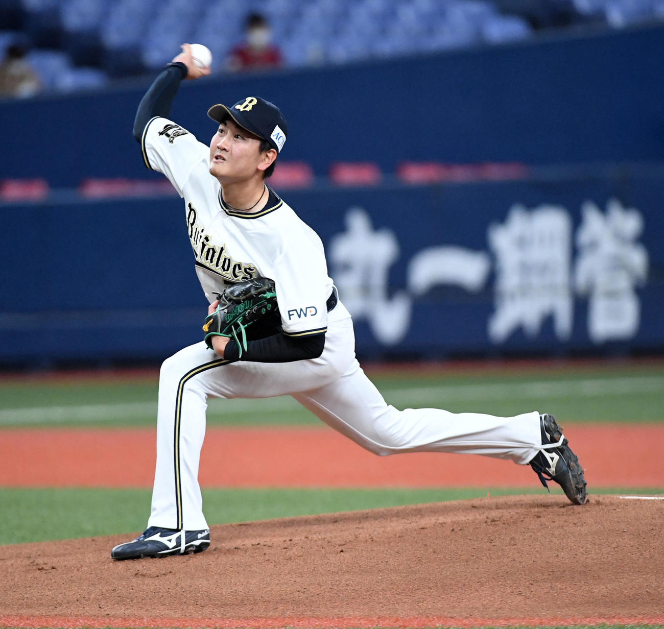オリックス対楽天　オリックス先発の竹安（撮影・前岡正明）