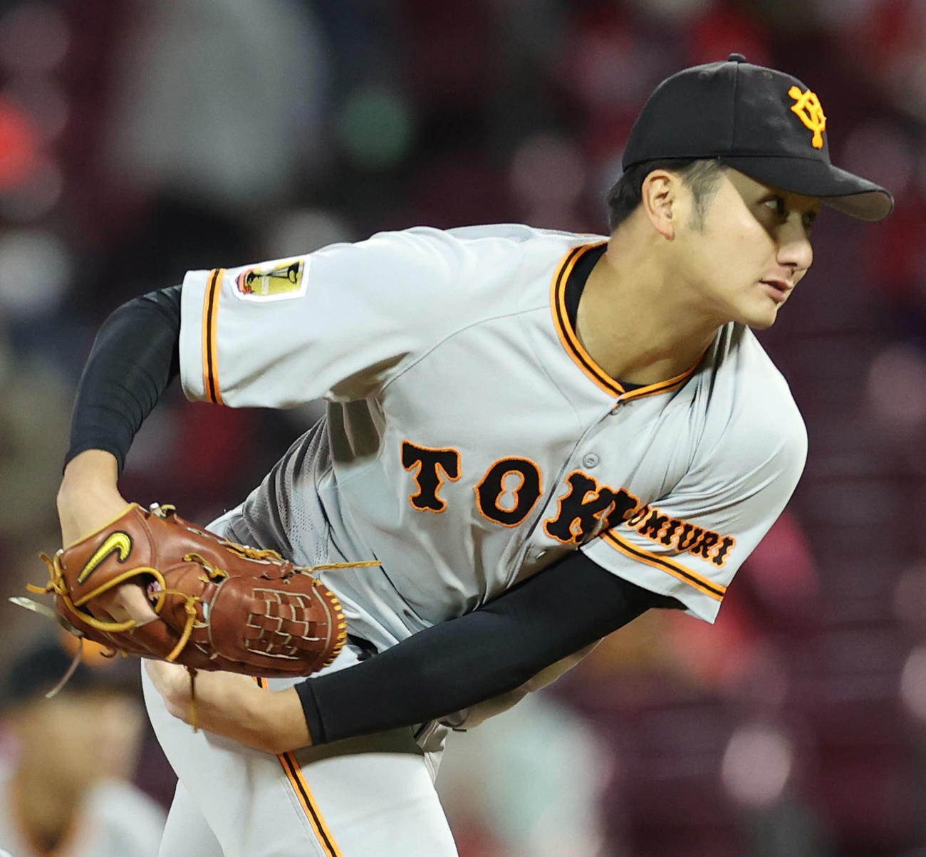 広島対巨人　8回裏途中に巨人5番手で登板した横川（撮影・河野匠）