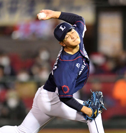 楽天対西武　西武先発の浜屋（撮影・滝沢徹郎）