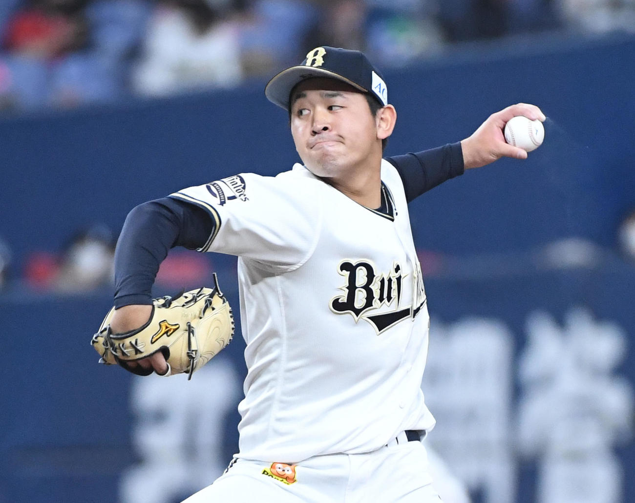 オリックス対日本ハム　力投するオリックス先発の宮城（撮影・前岡正明）