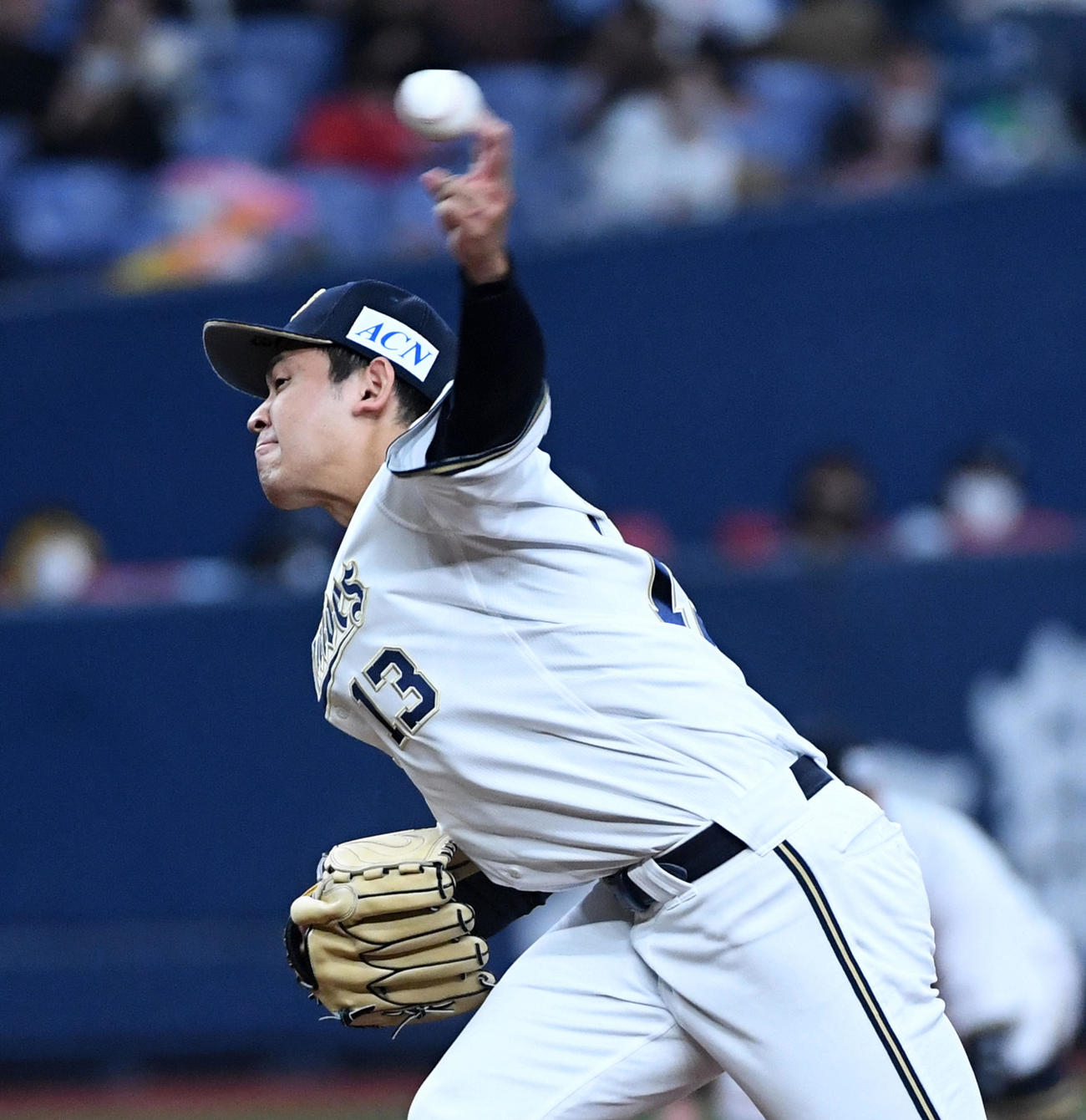 オリックス対日本ハム　オリックス先発の宮城（撮影・前岡正明）