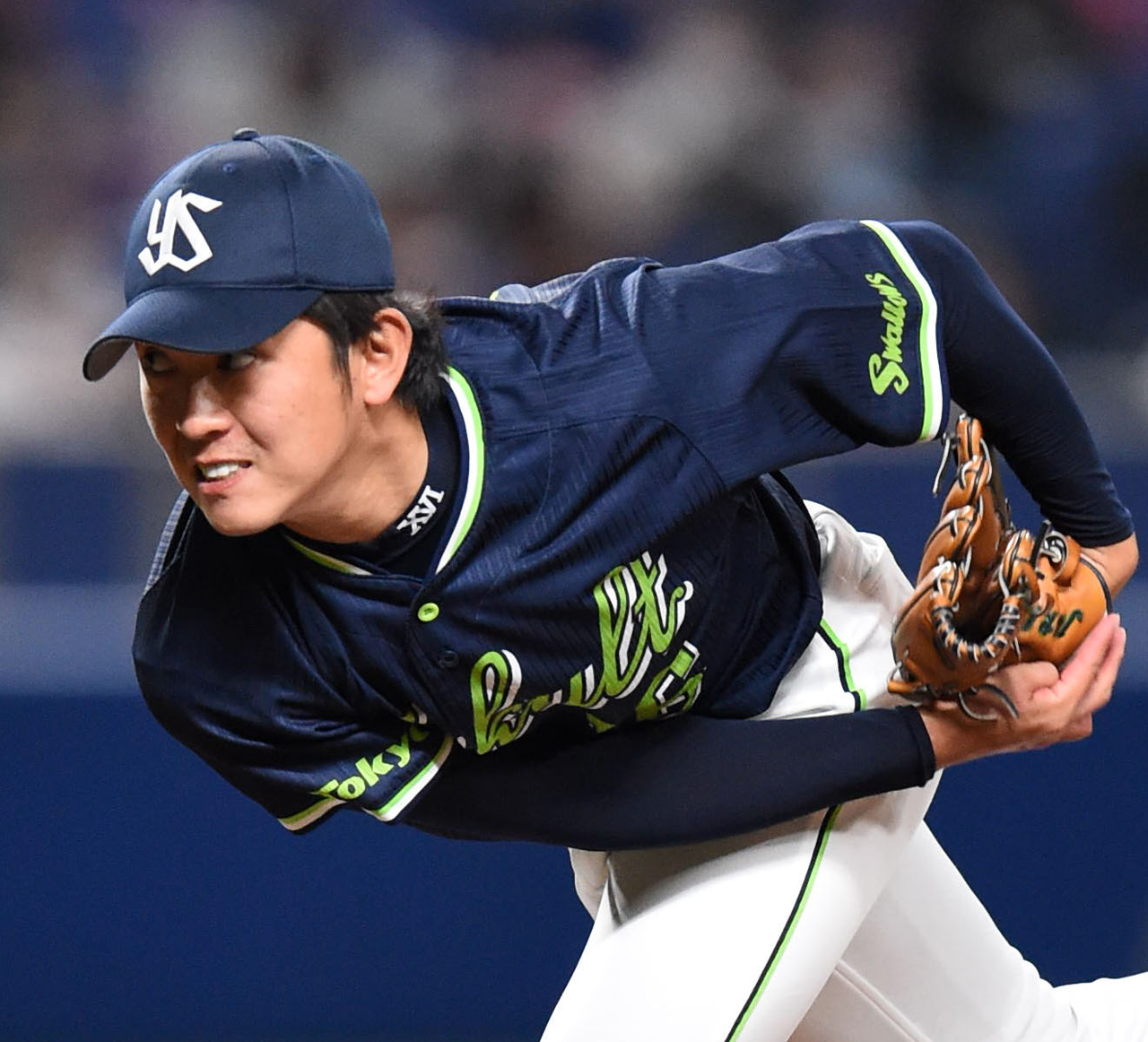 6回裏、ヤクルト2番手で登板する原樹理（撮影・森本幸一）