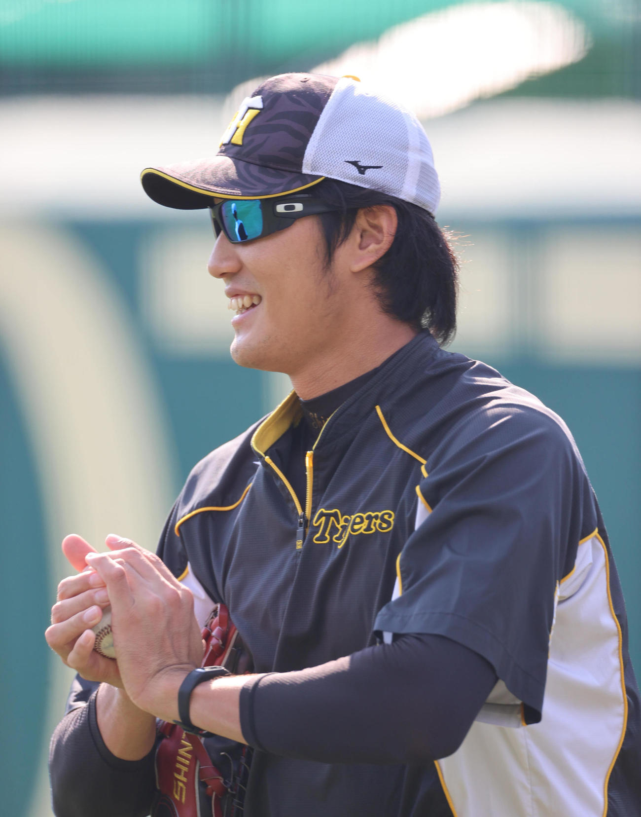キャッチボールを行う阪神藤浪晋太郎（撮影・清水貴仁）
