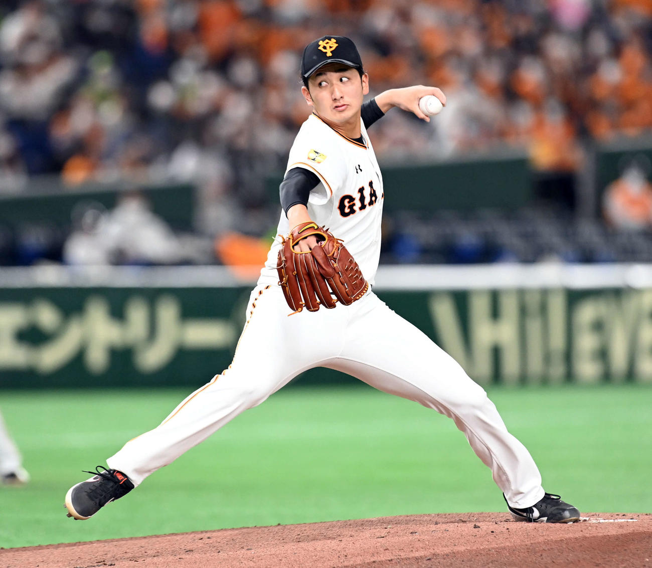 巨人対ヤクルト　巨人の先発横川（撮影・たえ見朱実）