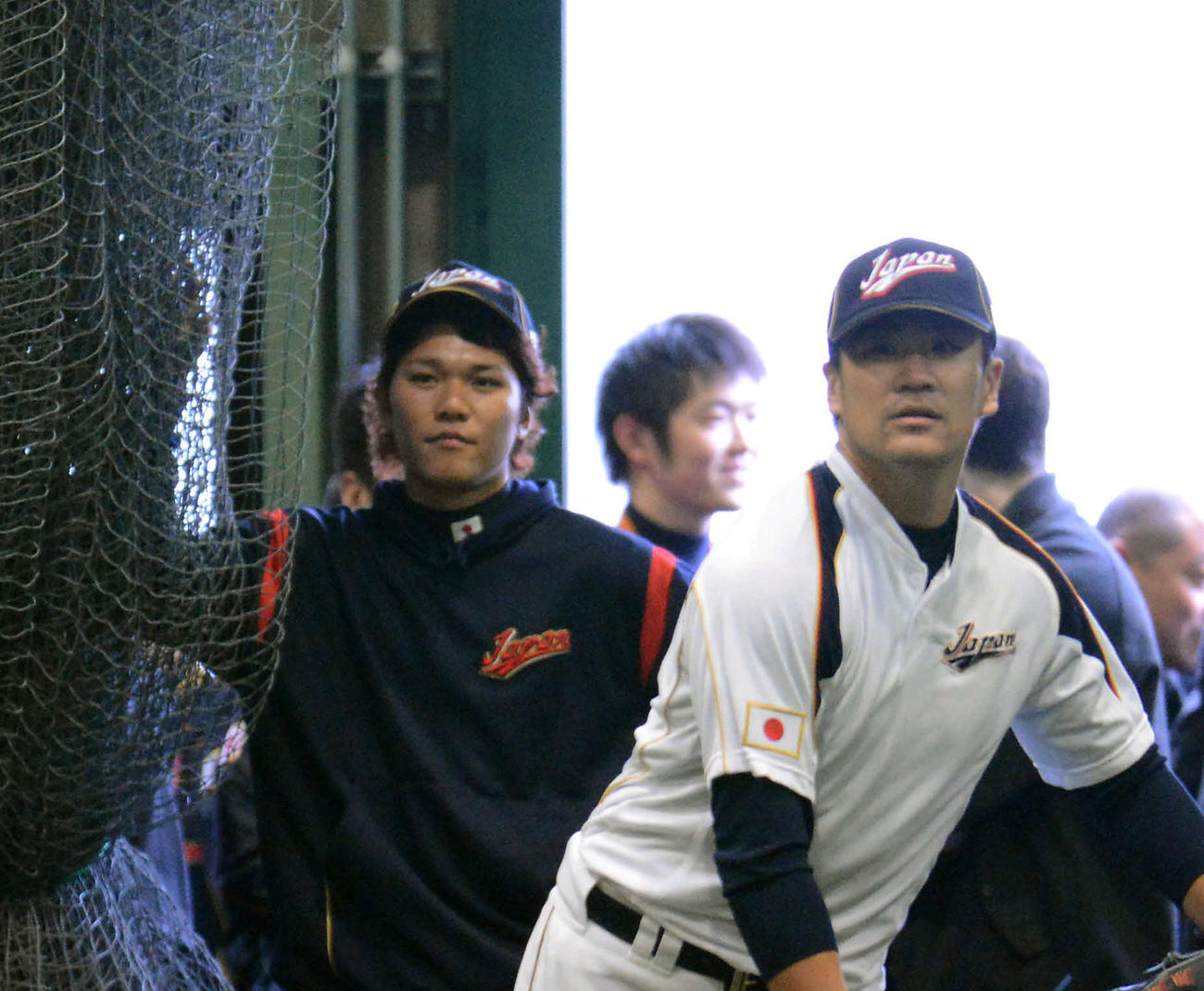 WBCでともにプレーした坂本勇人（左）と田中将大（2013年3月1日）
