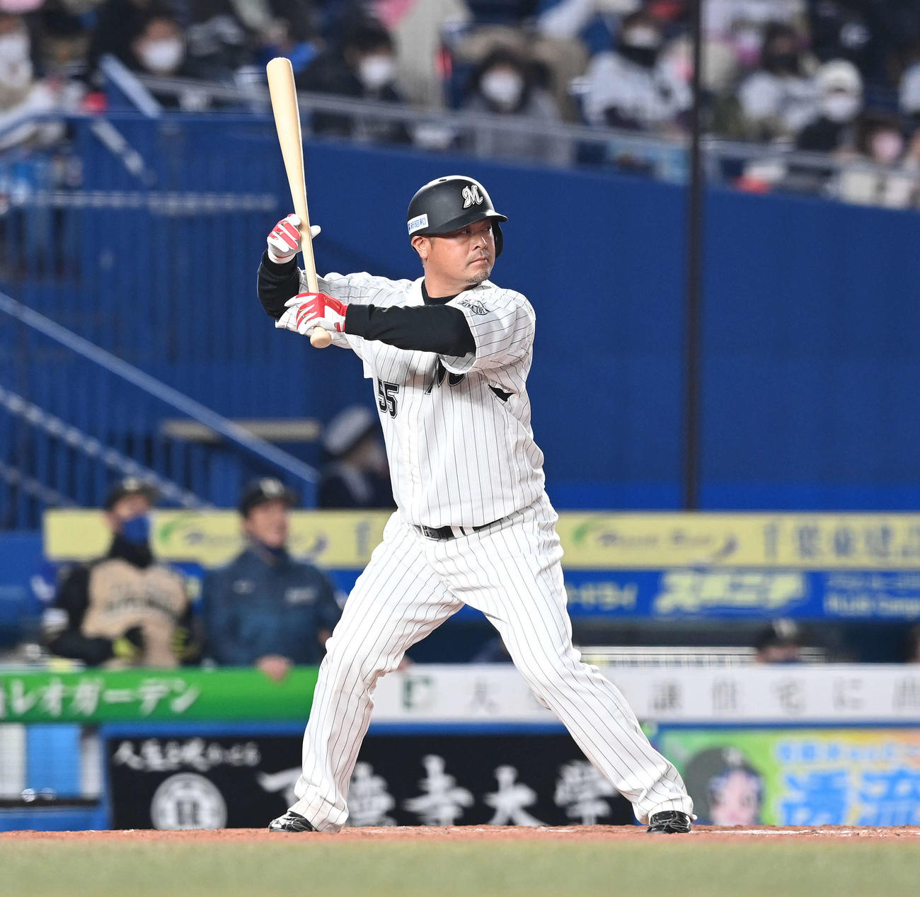 ロッテ対日本ハム　8回裏ロッテ2死、打席に立つ代打細川（撮影・鈴木みどり）