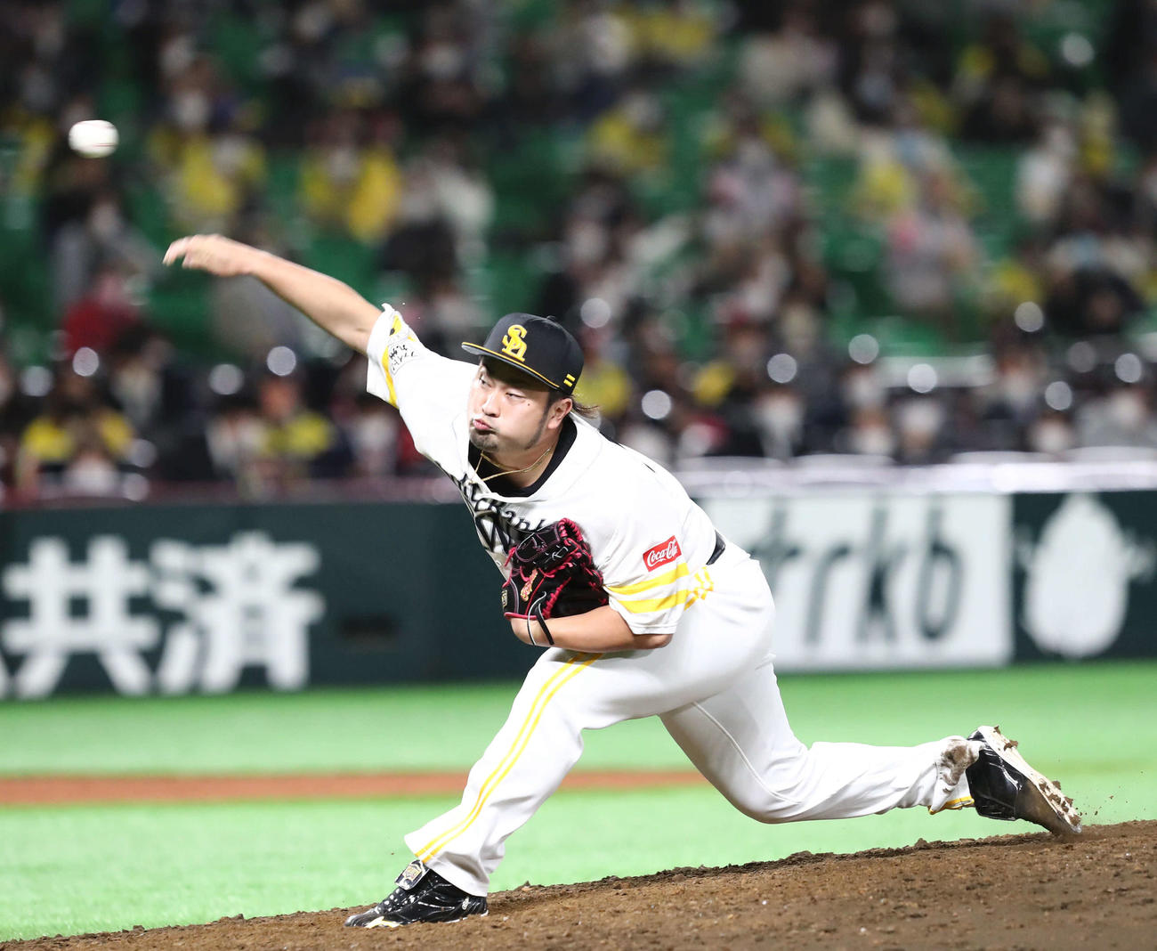 ソフトバンク対西武　9回に登板した森（撮影・梅根麻紀）