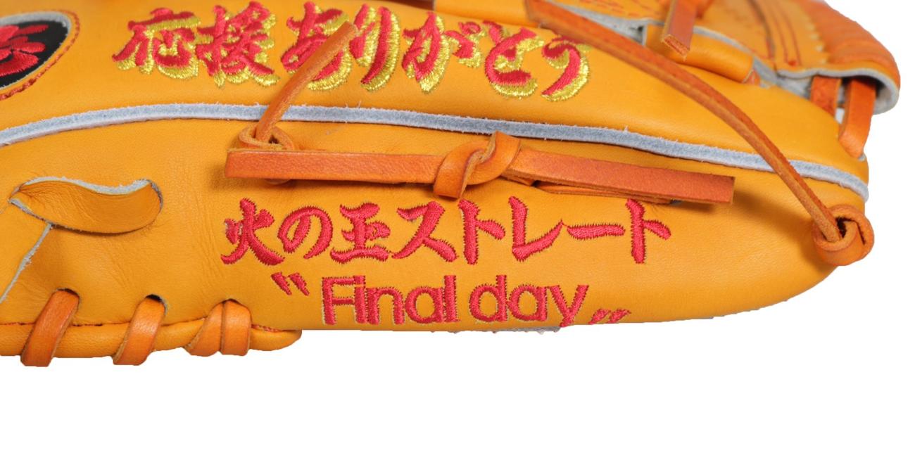阪神藤川が引退試合限定で使ったグラブ（ザナックス社提供）